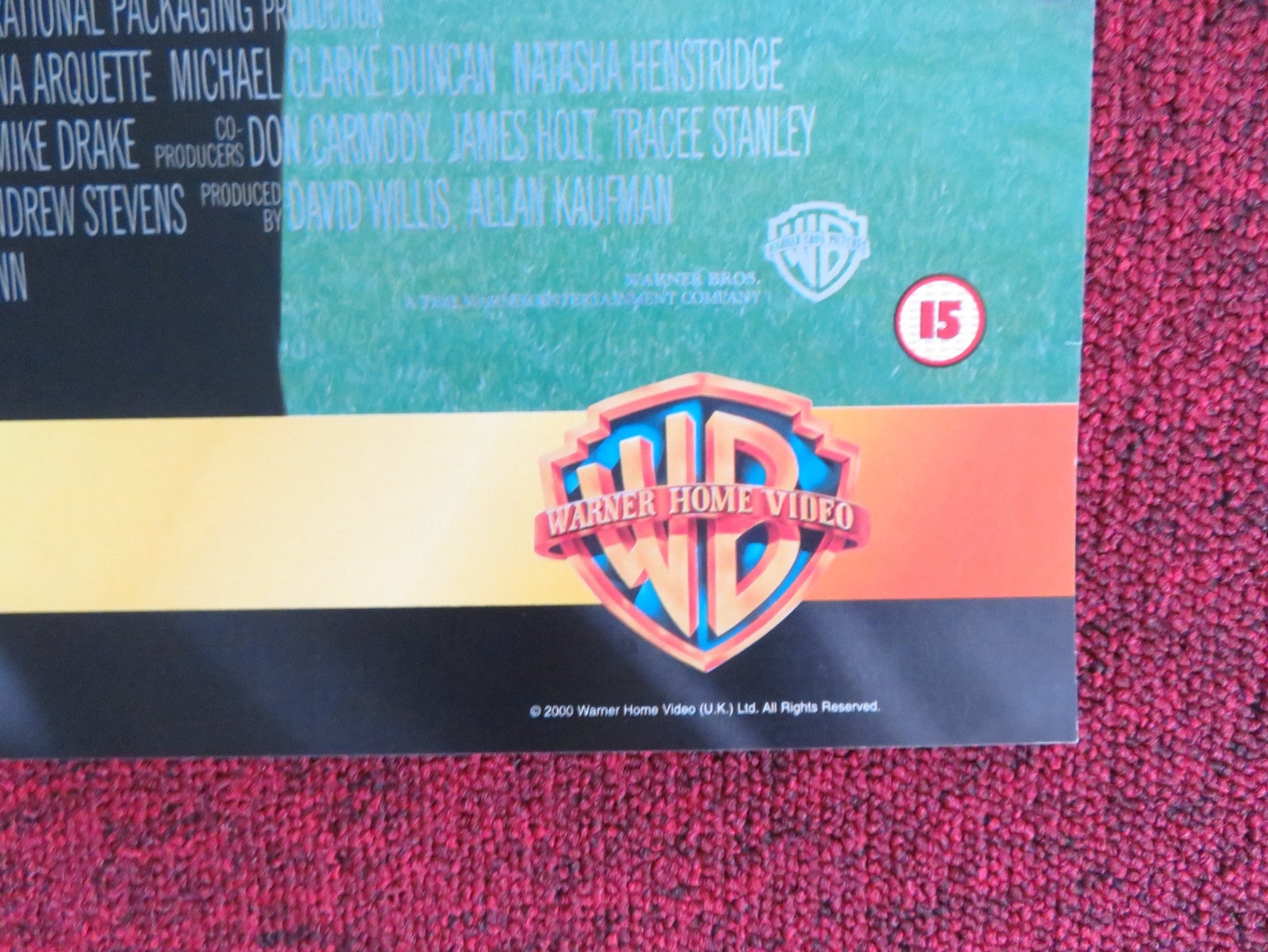 THE WHOLE NINE YARDS VHS VIDEO POSTER BRUCE WILLIS MATTHEW PERRY 2000 Rendezvous Cinema Movie posters