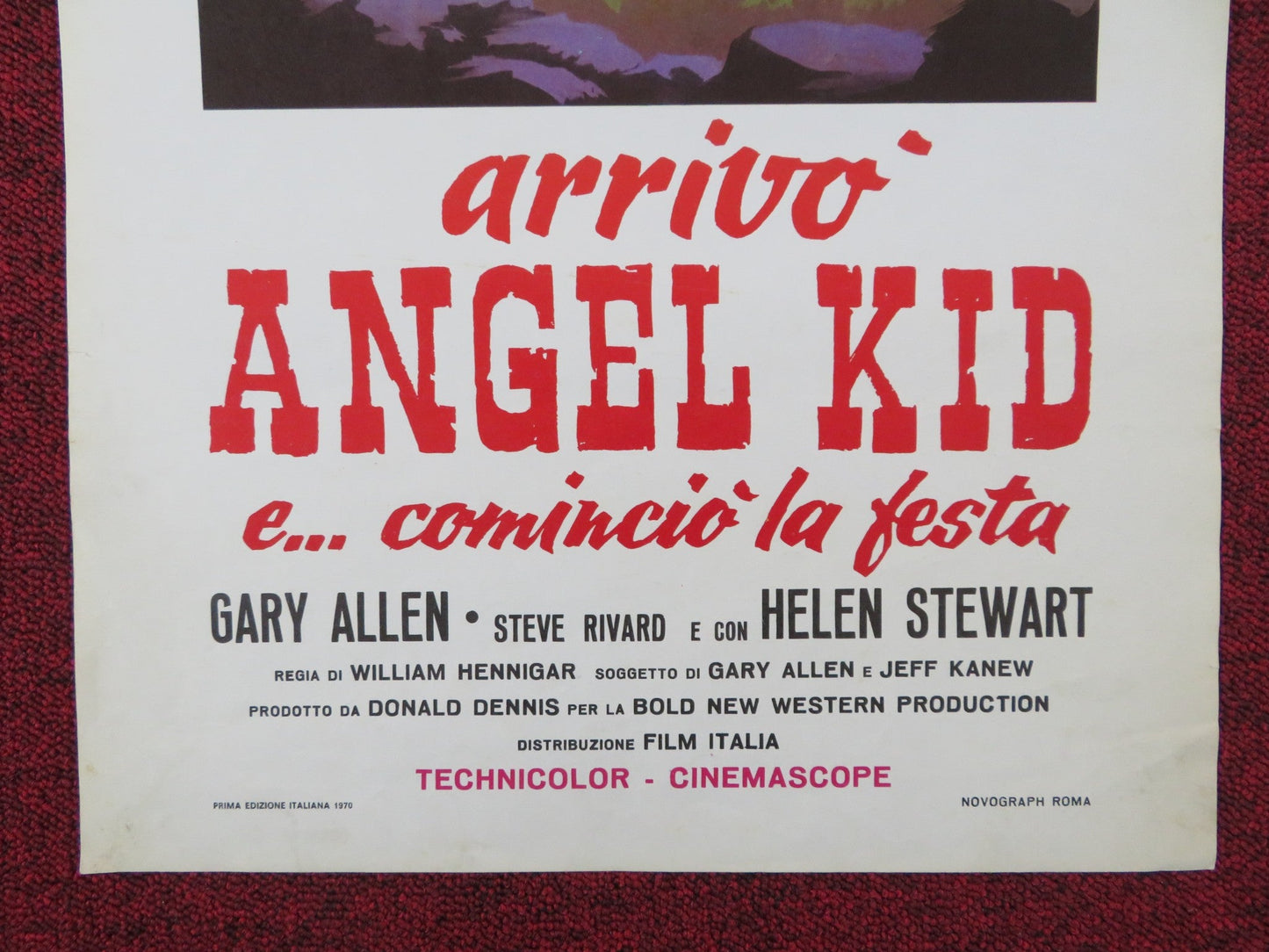 THE WICKED DIE SLOW ITALIAN LOCANDINA POSTER GARY ALLEN STEVE RIVARD 1970 Rendezvous Cinema Movie posters