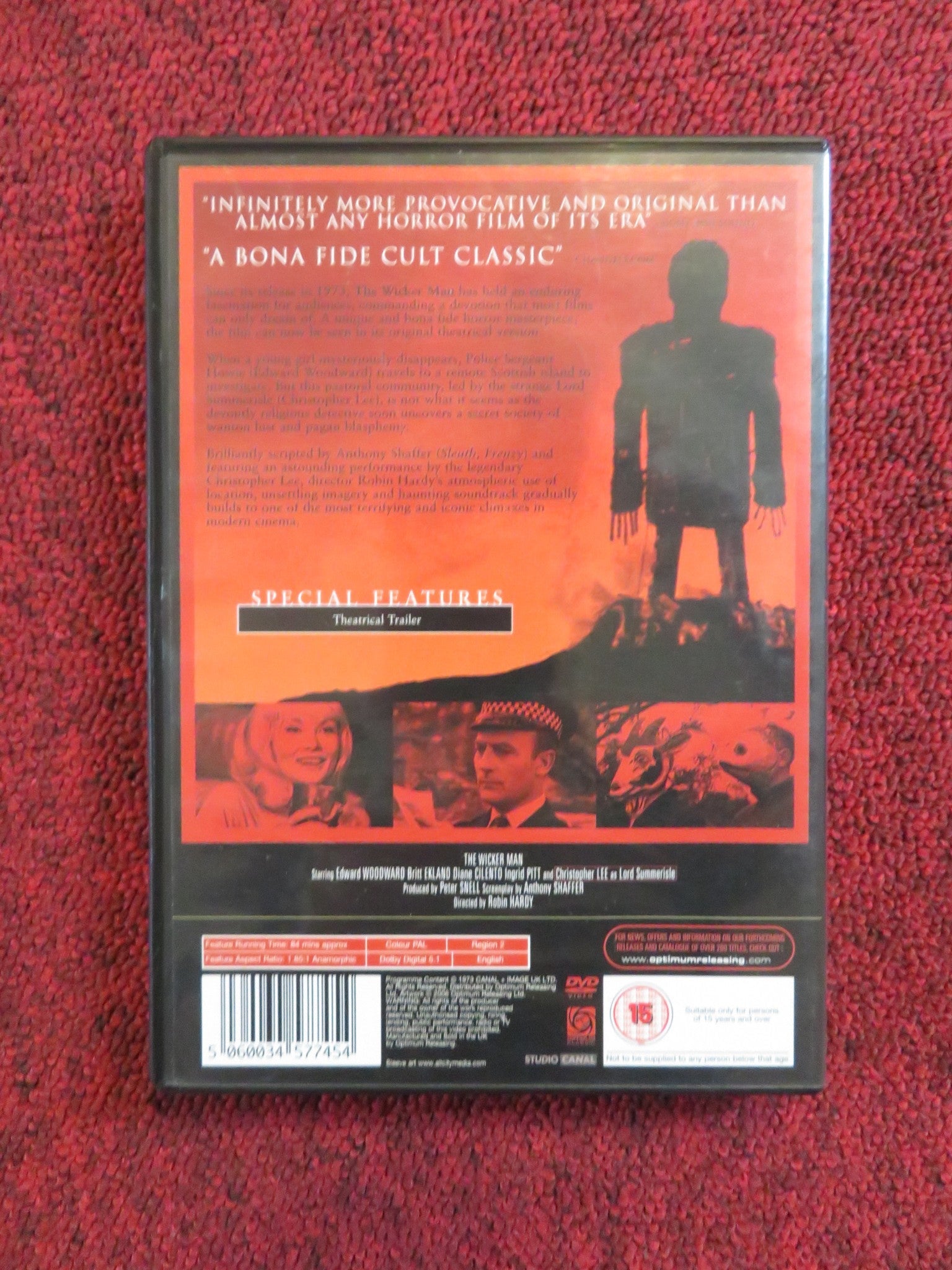 THE WICKER MAN - ORIGINAL THEATRICAL RELEASE (DVD) CHRISTOPHER LEE 1973 REGION 2 Rendezvous Cinema Movie posters