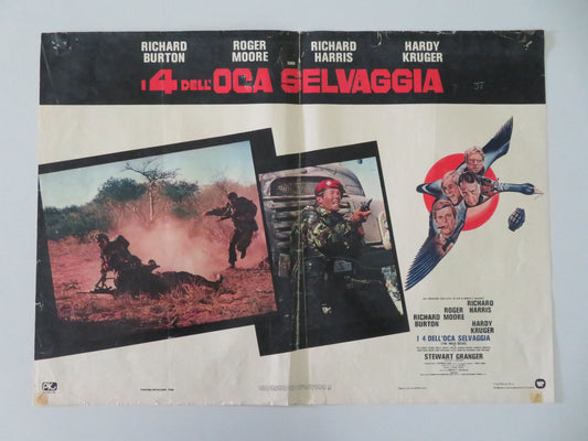 The Wild Geese - B Italian Fotobusta Poster Burton Moore 1978 Movie posters