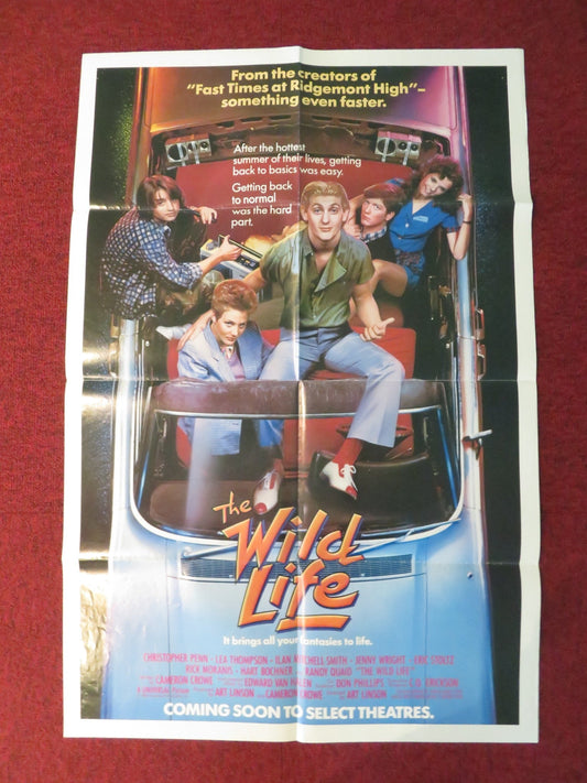 THE WILD LIFE FOLDED US ONE SHEET POSTER CHRIS PENN RICK MORANIS 1984 Rendezvous Cinema Movie posters