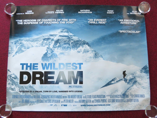 THE WILDEST DREAM UK QUAD ROLLED POSTER LIAM NEESON RALPH FIENNES 2010 Rendezvous Cinema Movie posters