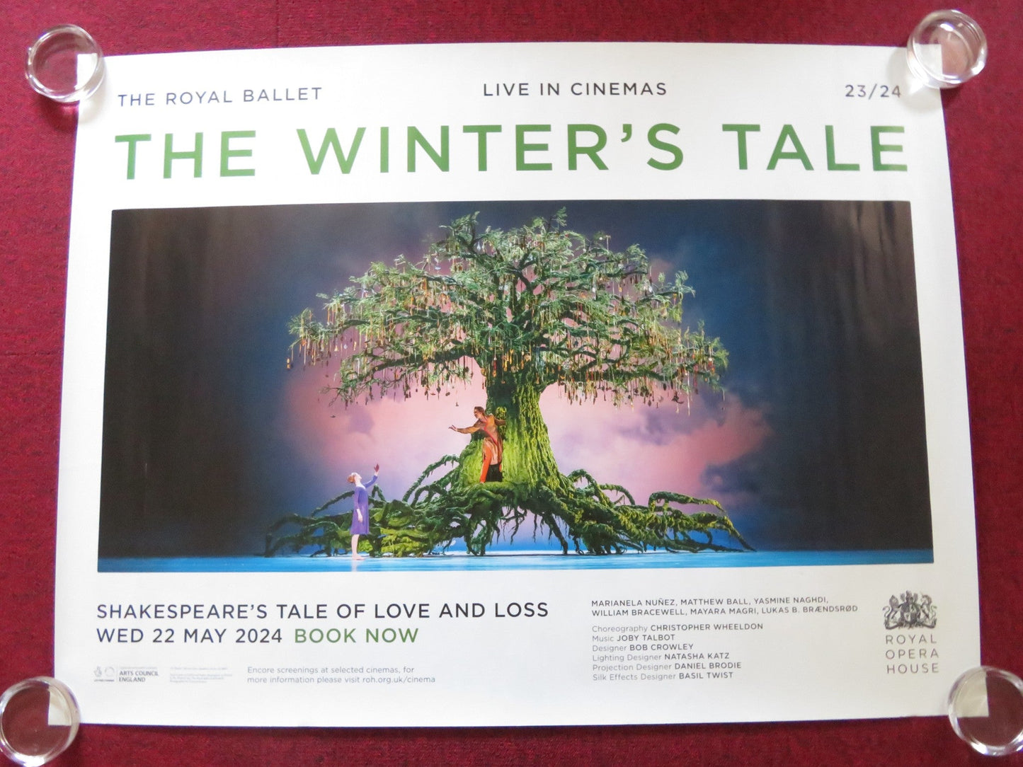 THE WINTER'S TALE UK QUAD ROLLED POSTER ROYAL OPERA HOUSE MARIANELA NUNEZ 2024 Rendezvous Cinema Movie posters