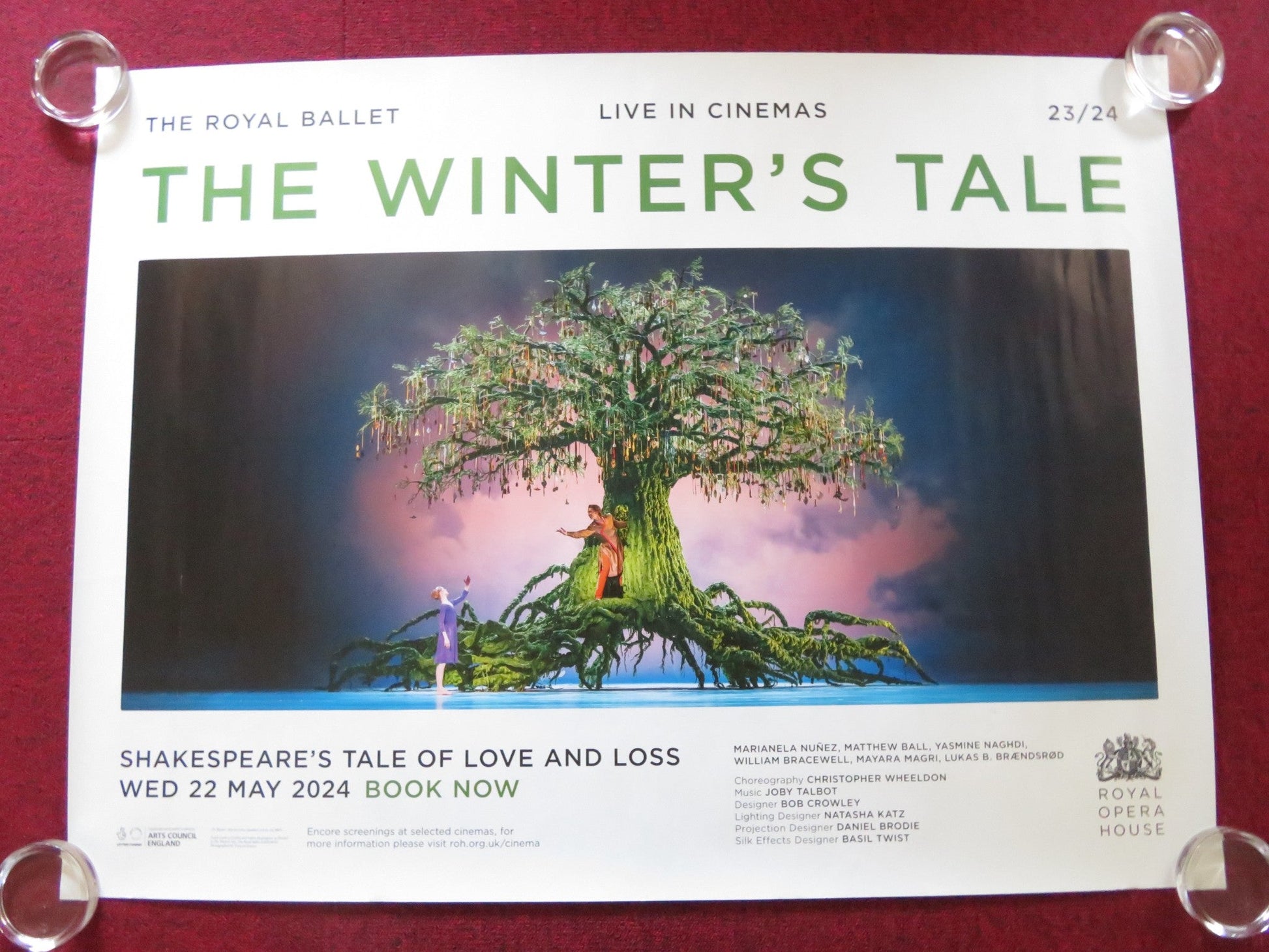 THE WINTER'S TALE UK QUAD ROLLED POSTER ROYAL OPERA HOUSE MARIANELA NUNEZ 2024 Rendezvous Cinema Movie posters
