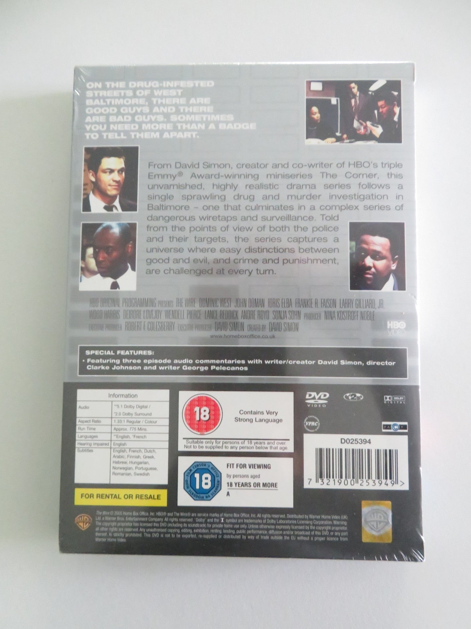 The Wire - The Complete First Season (DVD) Dominic West John Doman 2002 Region 2 Movie posters