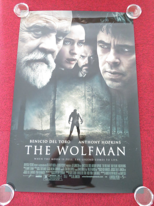 THE WOLFMAN - A US ONE SHEET ROLLED POSTER ANTHONY HOPKINS BENICIO DEL TORO 2010 Movie posters