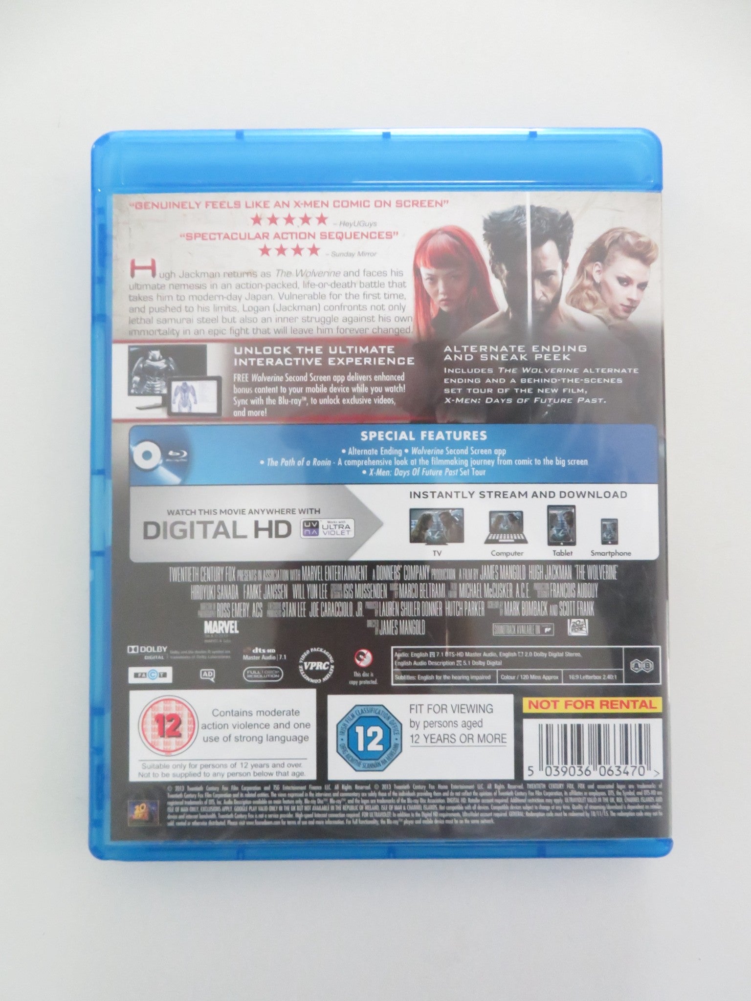 THE WOLVERINE (BLU - RAY) HUGH JACKMAN TAO OKAMOTO 2013 REGION A, B Movie posters