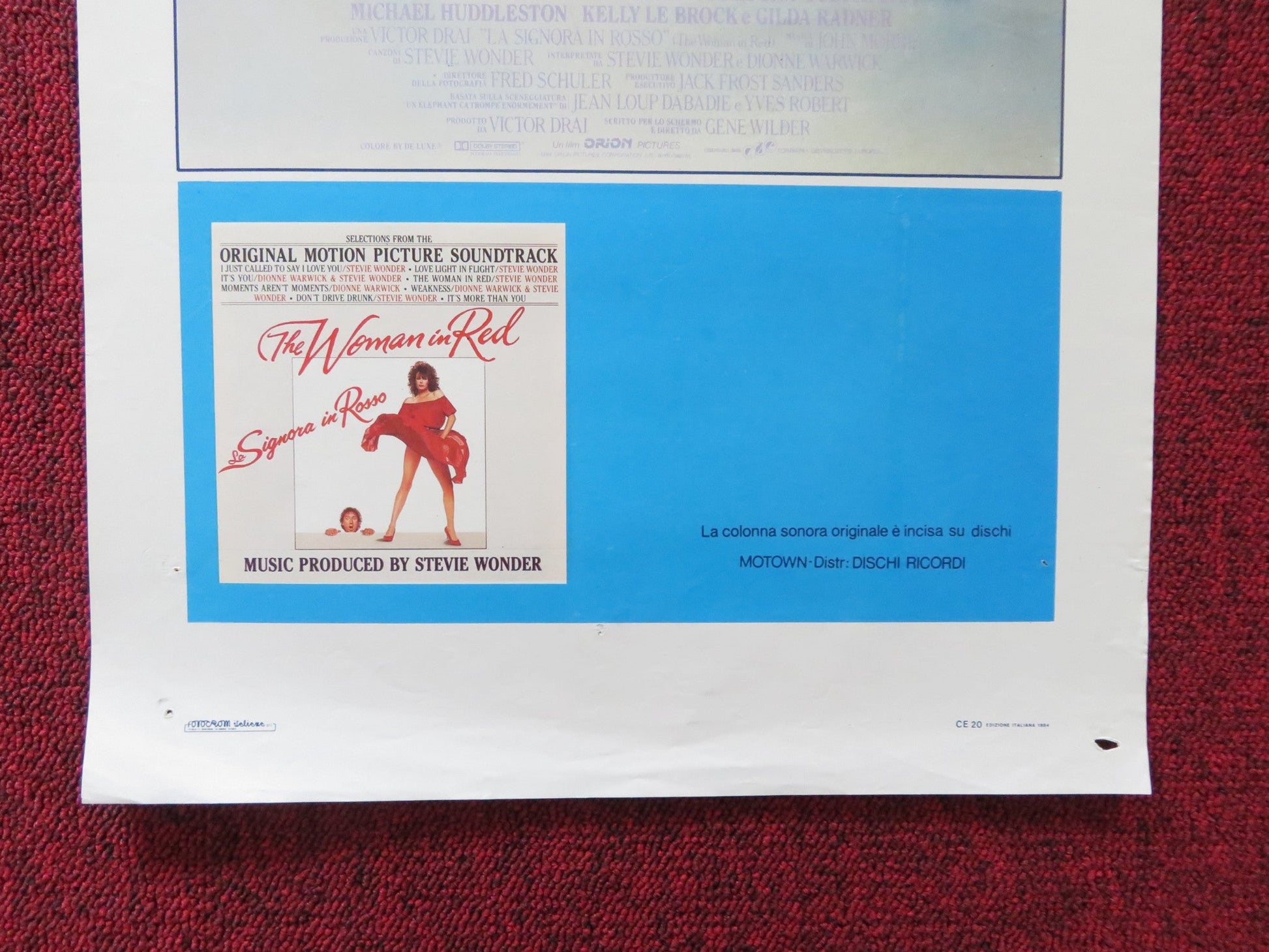 THE WOMAN IN RED ITALIAN LOCANDINA POSTER GENE WILDER KELLY LE BROCK 1984 Rendezvous Cinema Movie posters