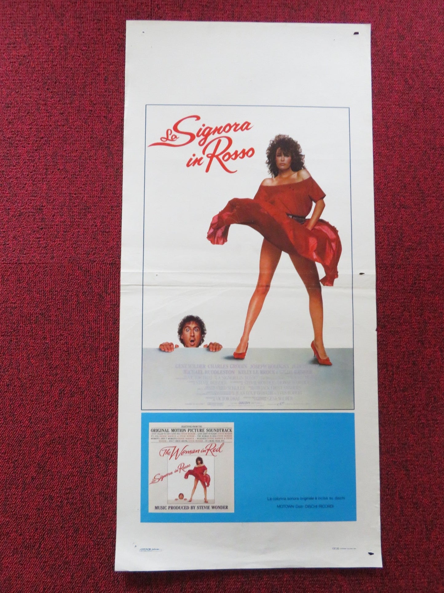 THE WOMAN IN RED ITALIAN LOCANDINA POSTER GENE WILDER KELLY LE BROCK 1984 Rendezvous Cinema Movie posters