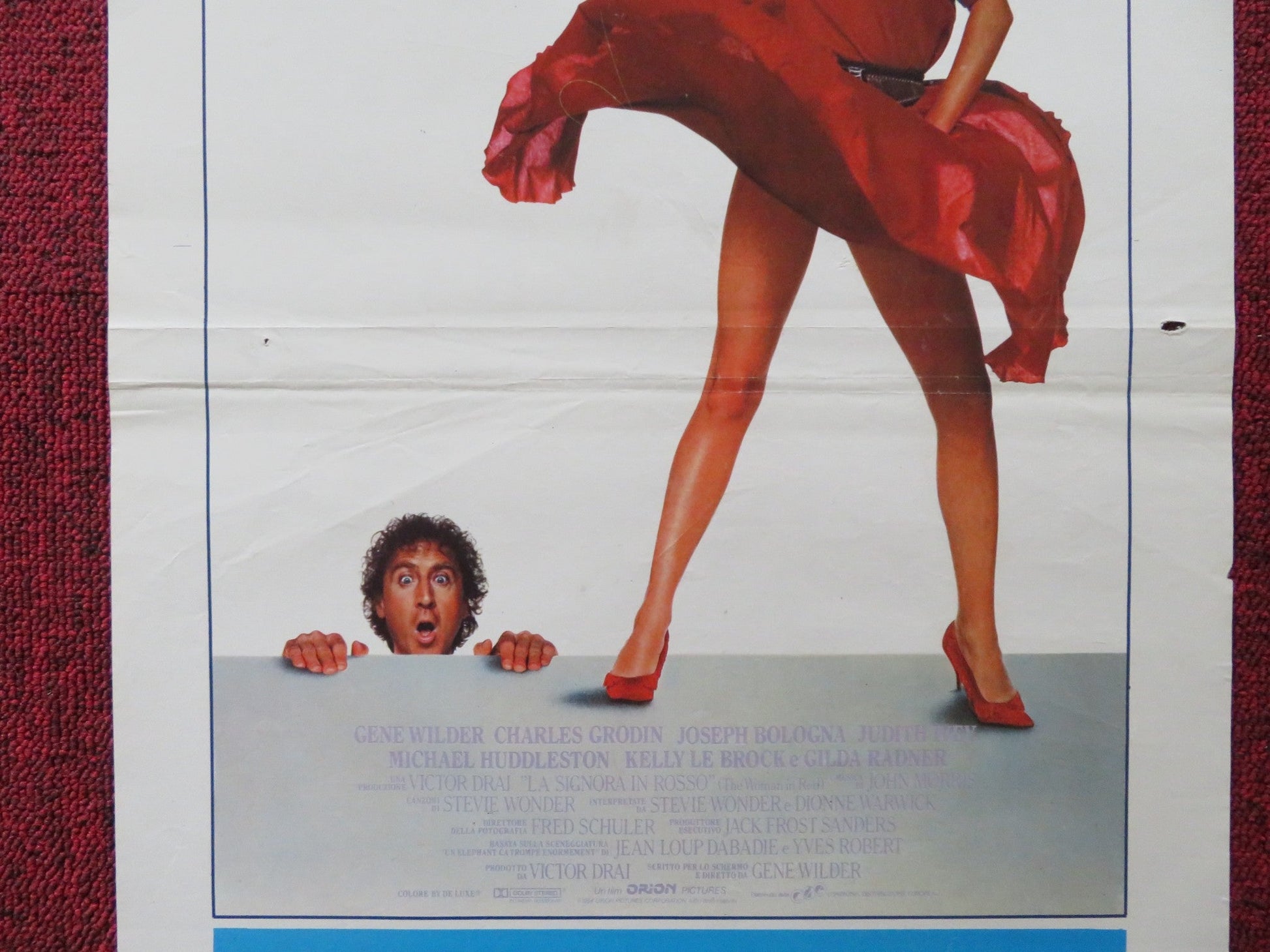 THE WOMAN IN RED ITALIAN LOCANDINA POSTER GENE WILDER KELLY LE BROCK 1984 Rendezvous Cinema Movie posters
