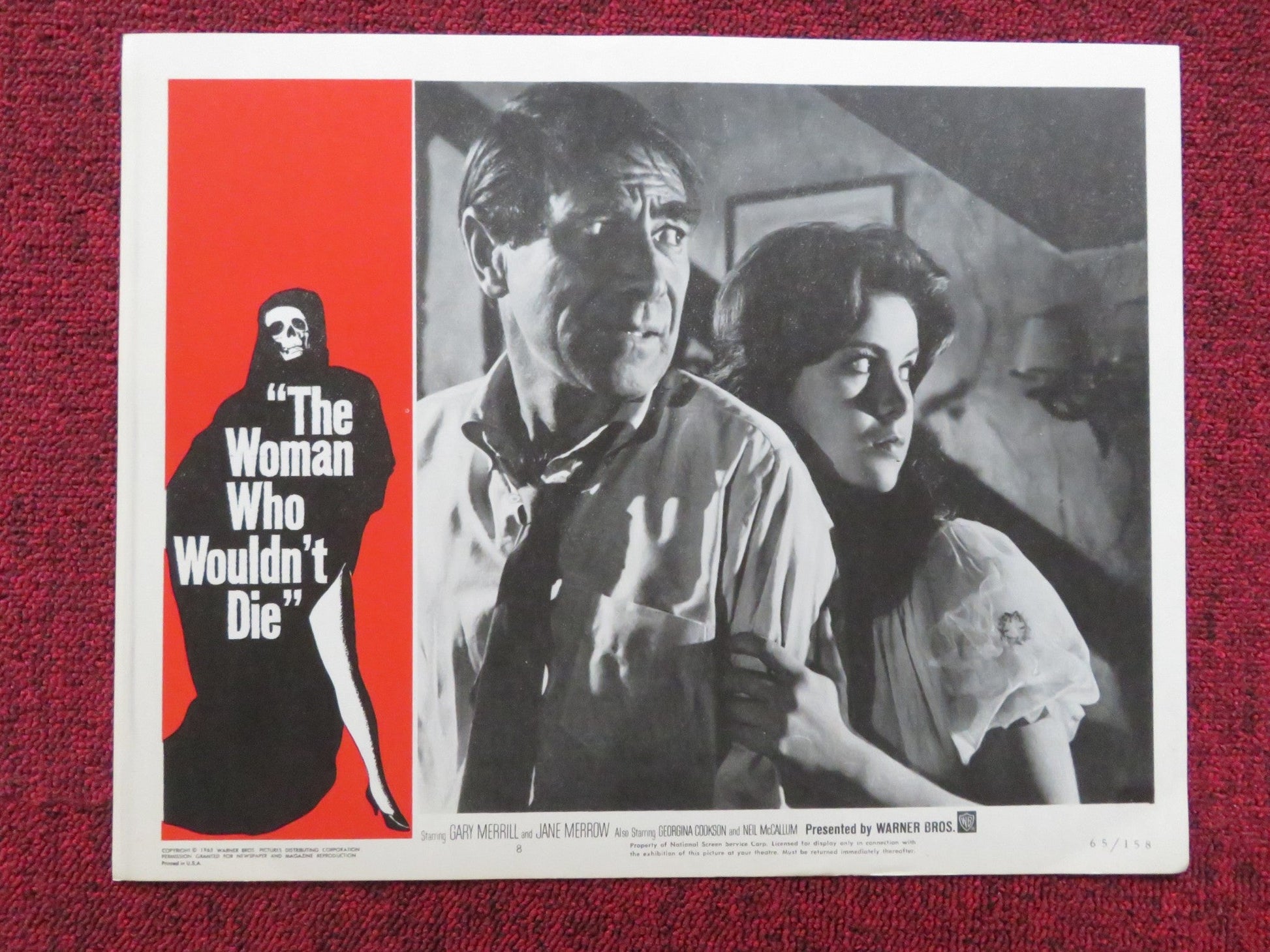 THE WOMAN WHO WOULDN'T DIE US LOBBY CARD FULL SET GARY MERRILL JANE MERROW 1965 Rendezvous Cinema Movie posters