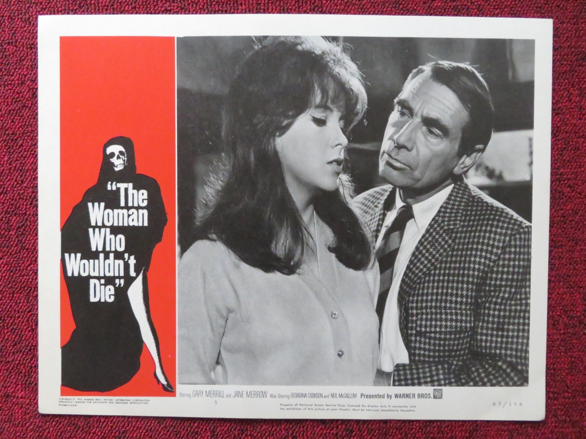 THE WOMAN WHO WOULDN'T DIE US LOBBY CARD FULL SET GARY MERRILL JANE MERROW 1965 Rendezvous Cinema Movie posters