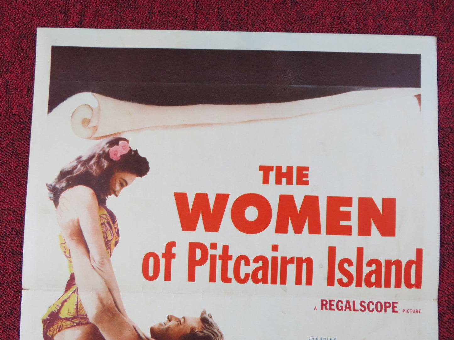 THE WOMEN OF PITCAIRN ISLAND US INSERT POSTER JAMES CRAIG LYNN BARI 1957 Rendezvous Cinema Movie posters