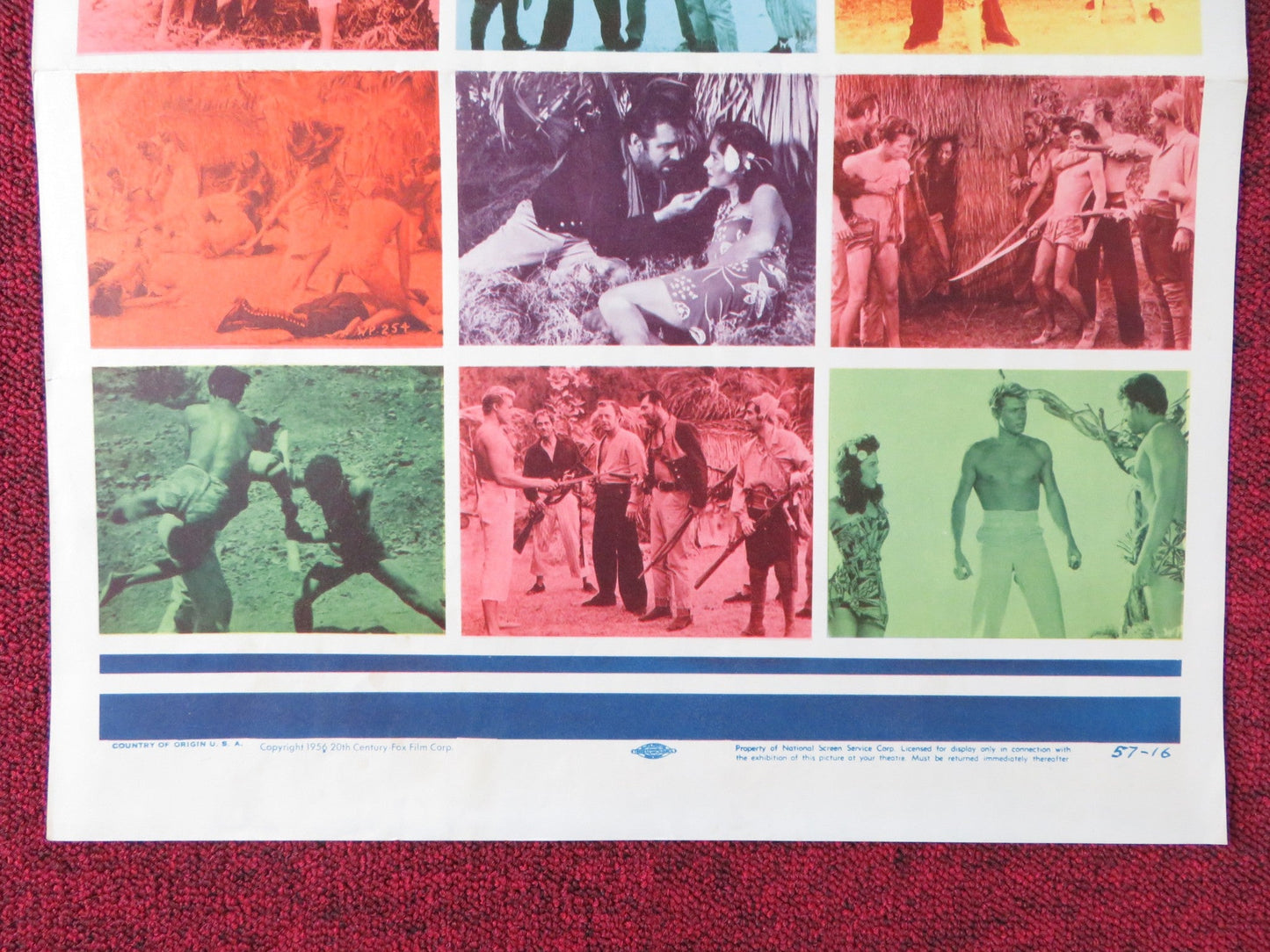 THE WOMEN OF PITCAIRN ISLAND US INSERT POSTER JAMES CRAIG LYNN BARI 1957 Rendezvous Cinema Movie posters