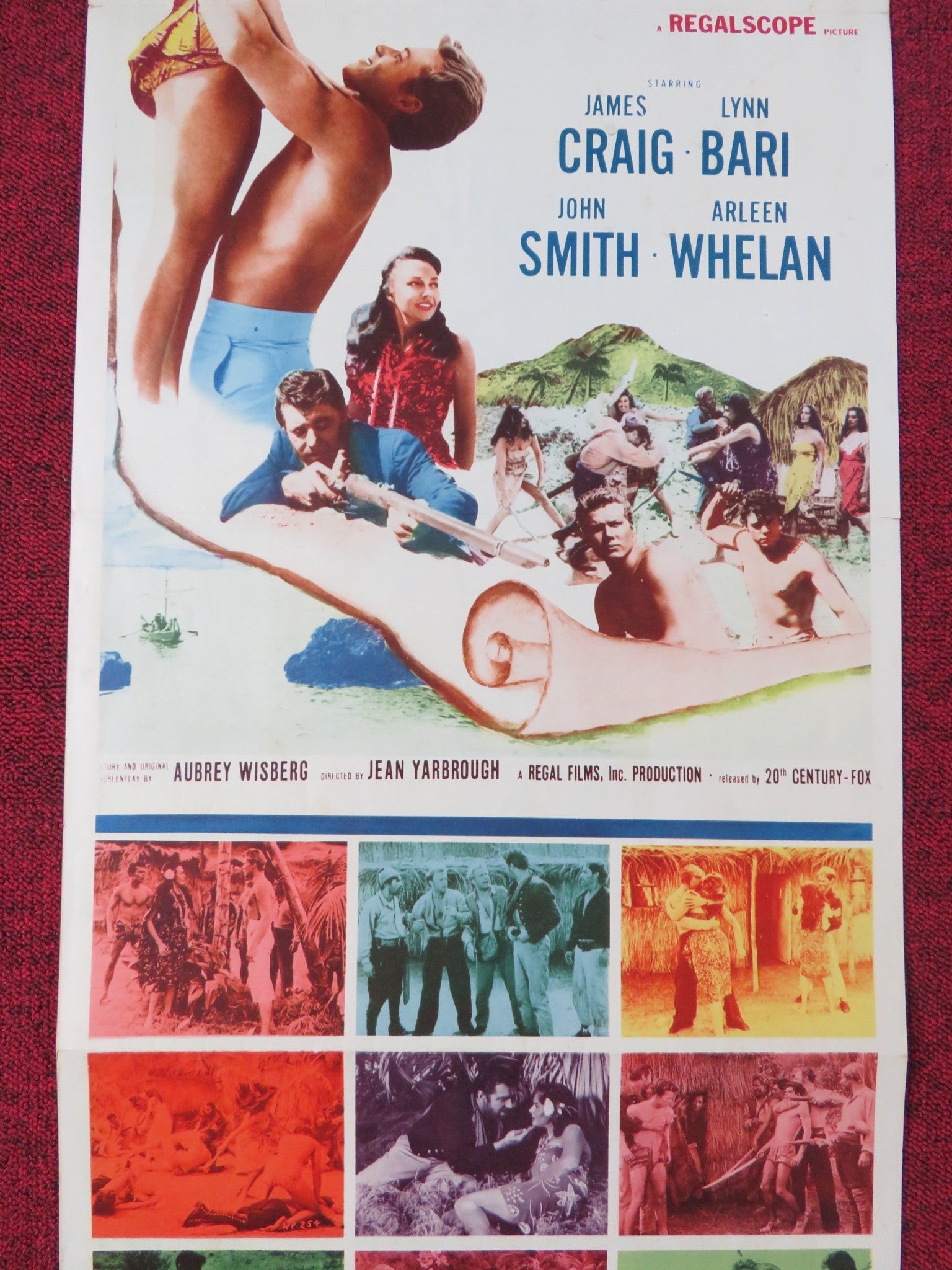 THE WOMEN OF PITCAIRN ISLAND US INSERT POSTER JAMES CRAIG LYNN BARI 1957 Rendezvous Cinema Movie posters