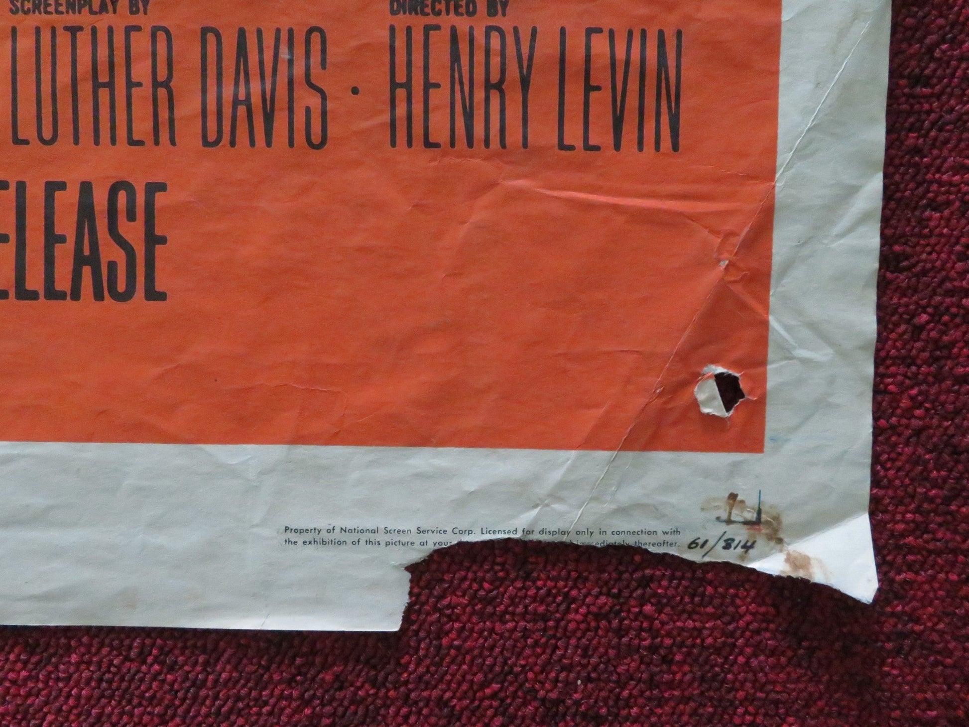 THE WONDERS OF ALADDIN FOLDED US ONE SHEET POSTER DONALD O'CONNOR 1961 Movie posters