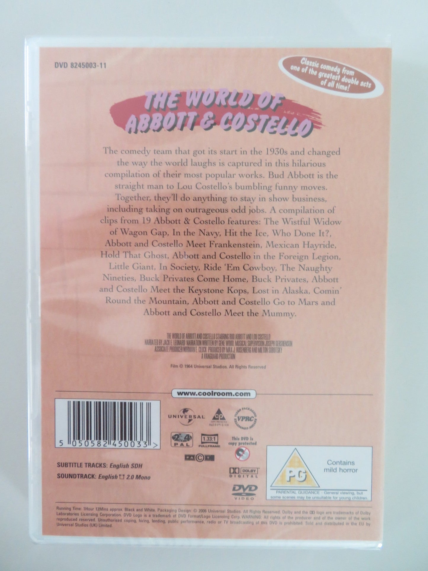 THE WORLD OF ABBOTT & COSTELLO (DVD) LOU COSTELLO BUD ABBOTT 1965 REGION 2 Movie posters