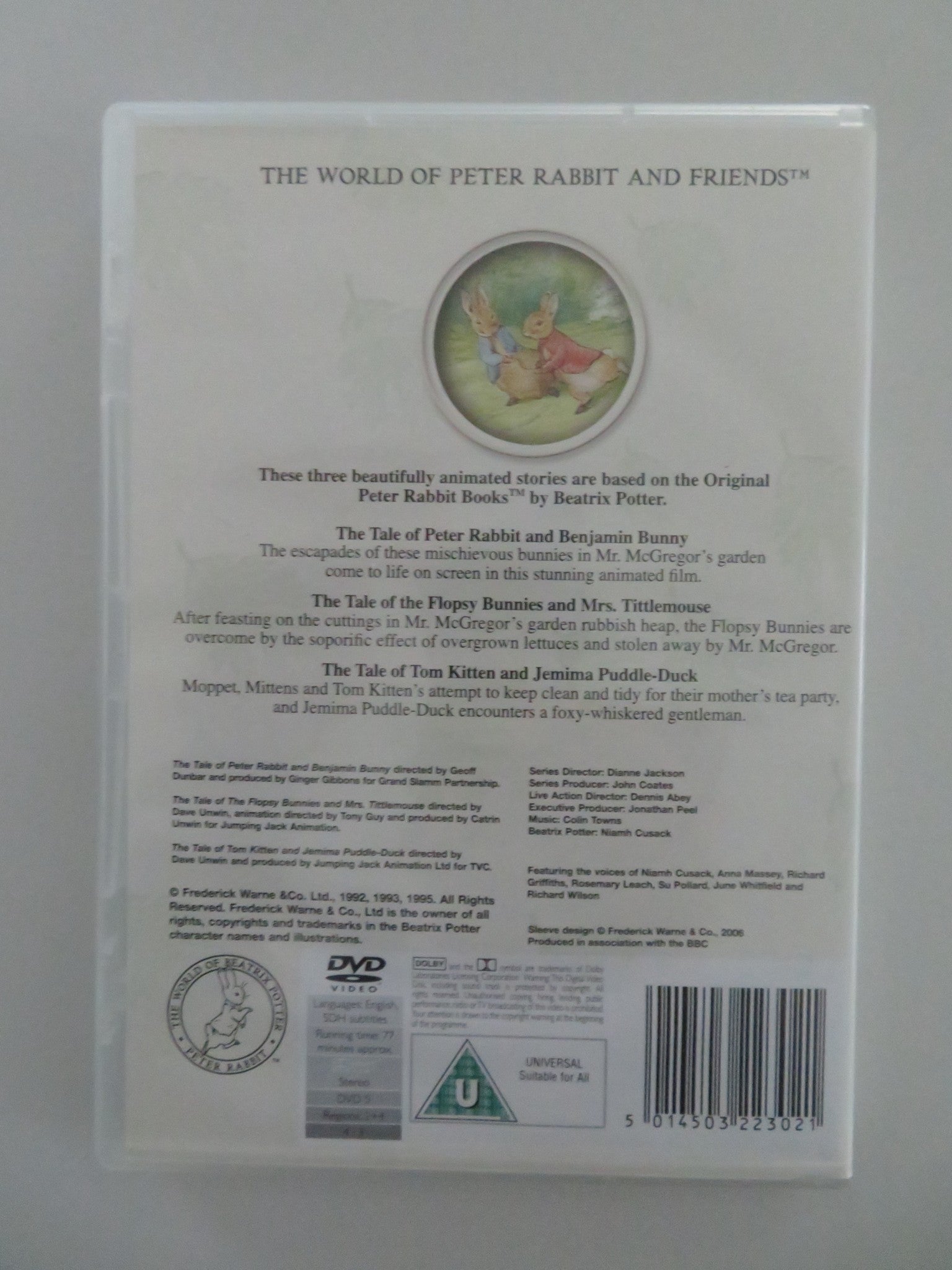 THE WORLD OF PETER RABBIT AND FRIENDS (DVD) NIAMH CUSACK 1992 REGION 2 ...