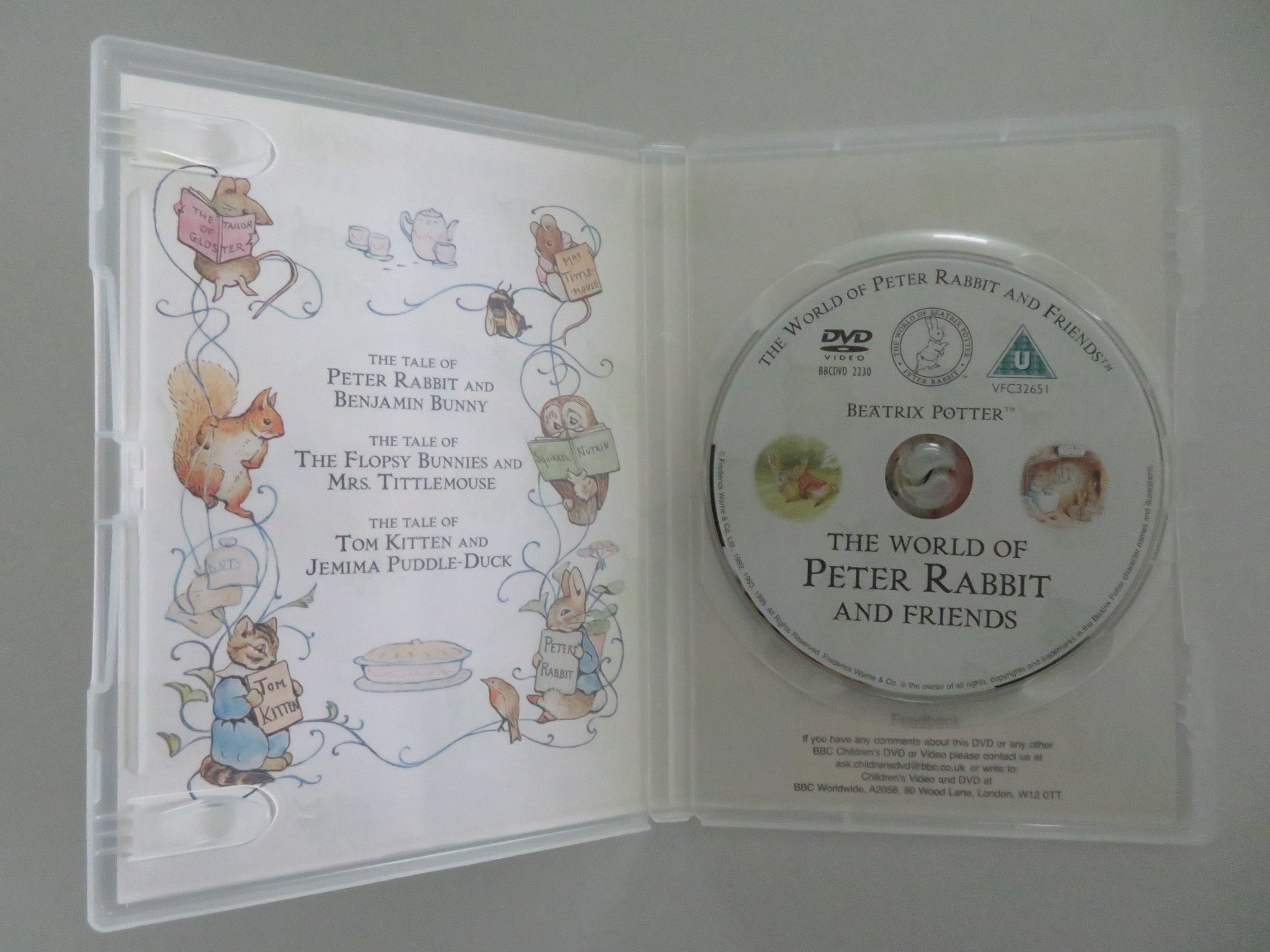 THE WORLD OF PETER RABBIT AND FRIENDS (DVD) NIAMH CUSACK 1992 REGION 2 ...