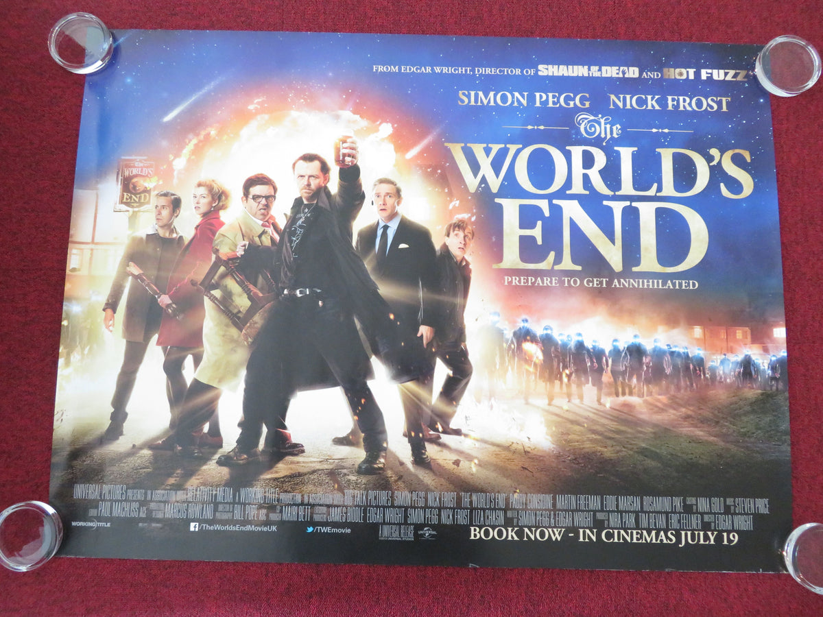 The World's End - B UK Quad Rolled Poster Simon Pegg Nick Frost 2013 Movie posters