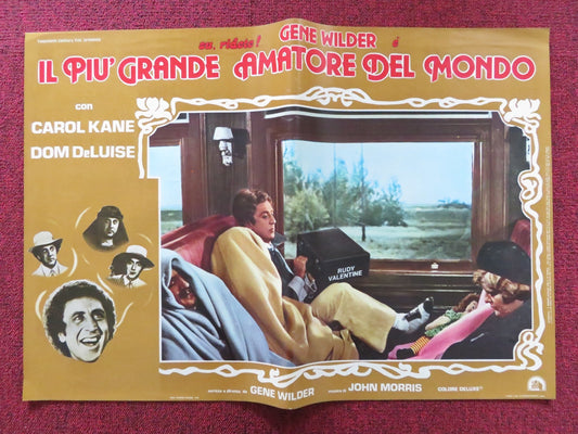 THE WORLD'S GREATEST LOVER - A ITALIAN FOTOBUSTA POSTER GENE WILDER KANE 1977 Rendezvous Cinema Movie posters