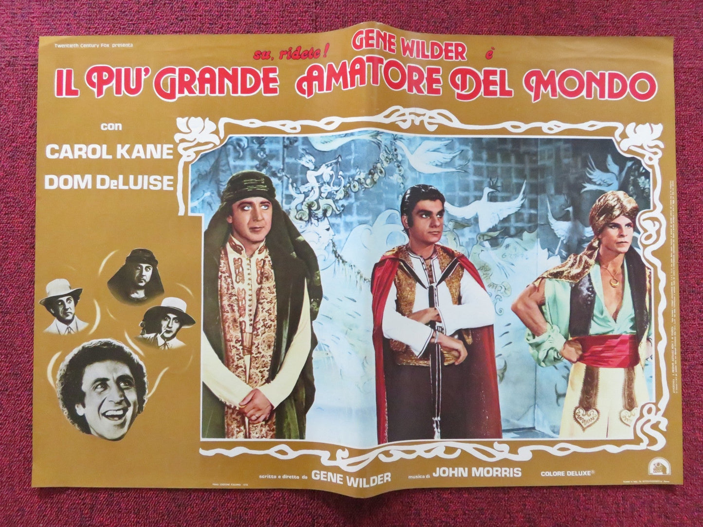 THE WORLD'S GREATEST LOVER - C ITALIAN FOTOBUSTA POSTER GENE WILDER KANE 1977 Rendezvous Cinema Movie posters