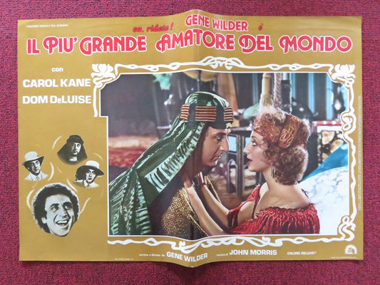 THE WORLD'S GREATEST LOVER - D ITALIAN FOTOBUSTA POSTER GENE WILDER KANE 1977 Rendezvous Cinema Movie posters