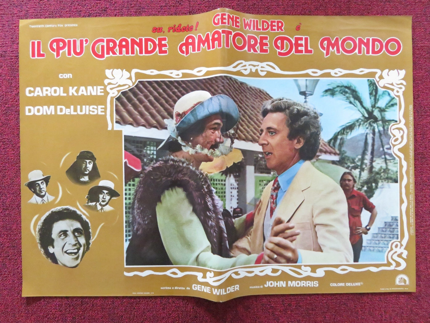 THE WORLD'S GREATEST LOVER - F ITALIAN FOTOBUSTA POSTER GENE WILDER KANE 1977 Rendezvous Cinema Movie posters