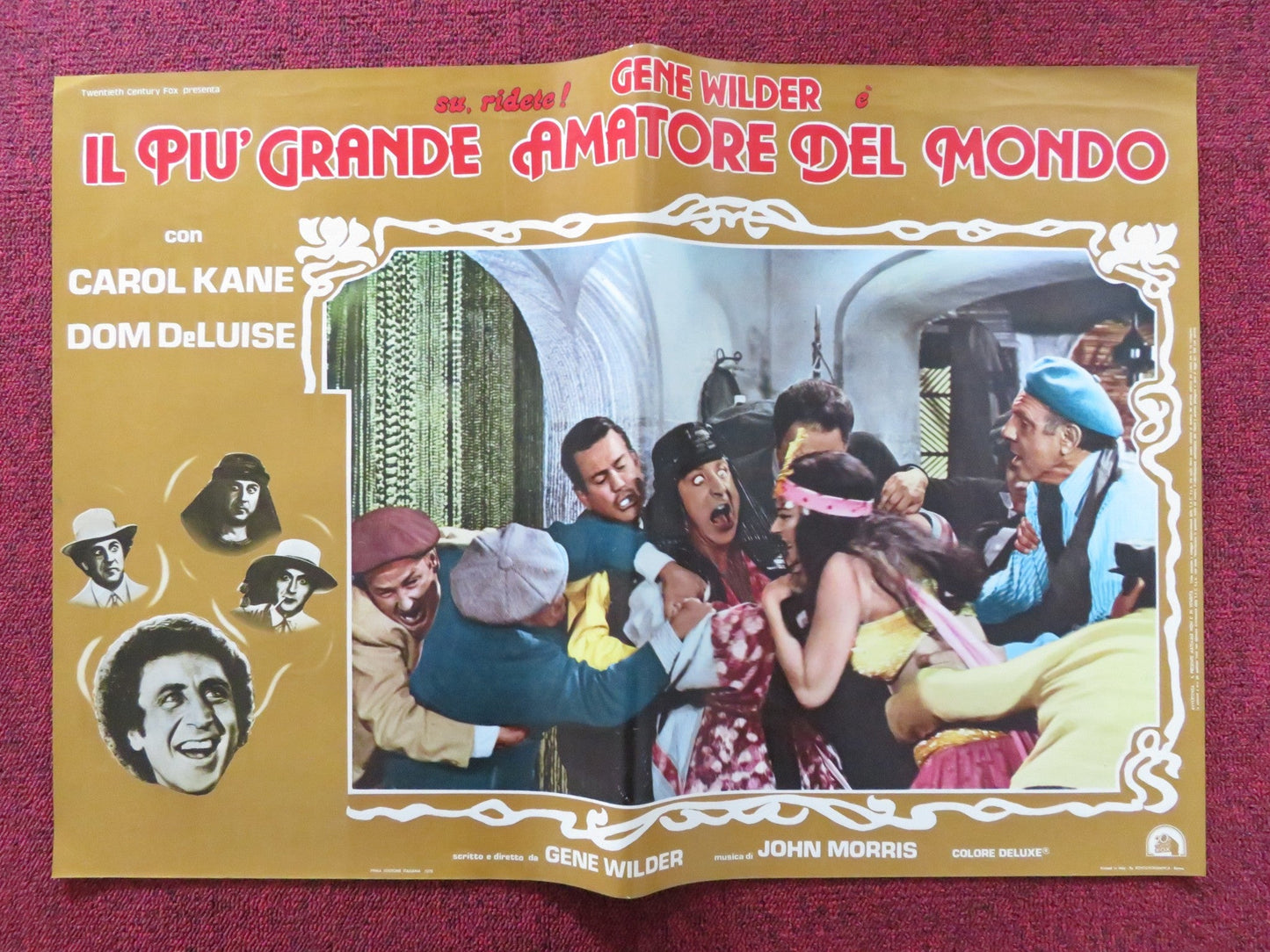 THE WORLD'S GREATEST LOVER - G ITALIAN FOTOBUSTA POSTER GENE WILDER KANE 1977 Rendezvous Cinema Movie posters