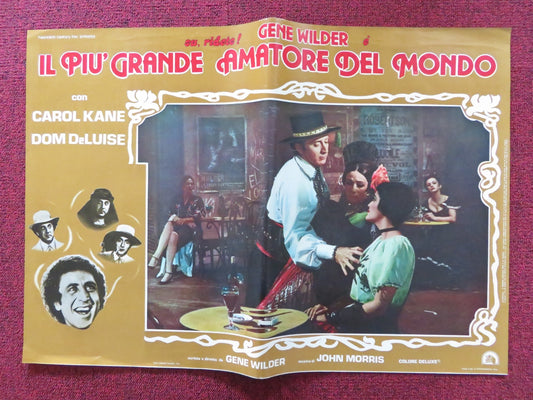 THE WORLD'S GREATEST LOVER - H ITALIAN FOTOBUSTA POSTER GENE WILDER KANE 1977 Rendezvous Cinema Movie posters