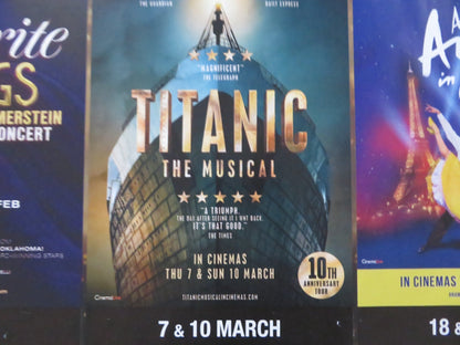 THE WORLD'S GREATEST STAGE MUSICALS IN CINEMAS UK QUAD ROLLED POSTER 2024 Rendezvous Cinema Movie posters
