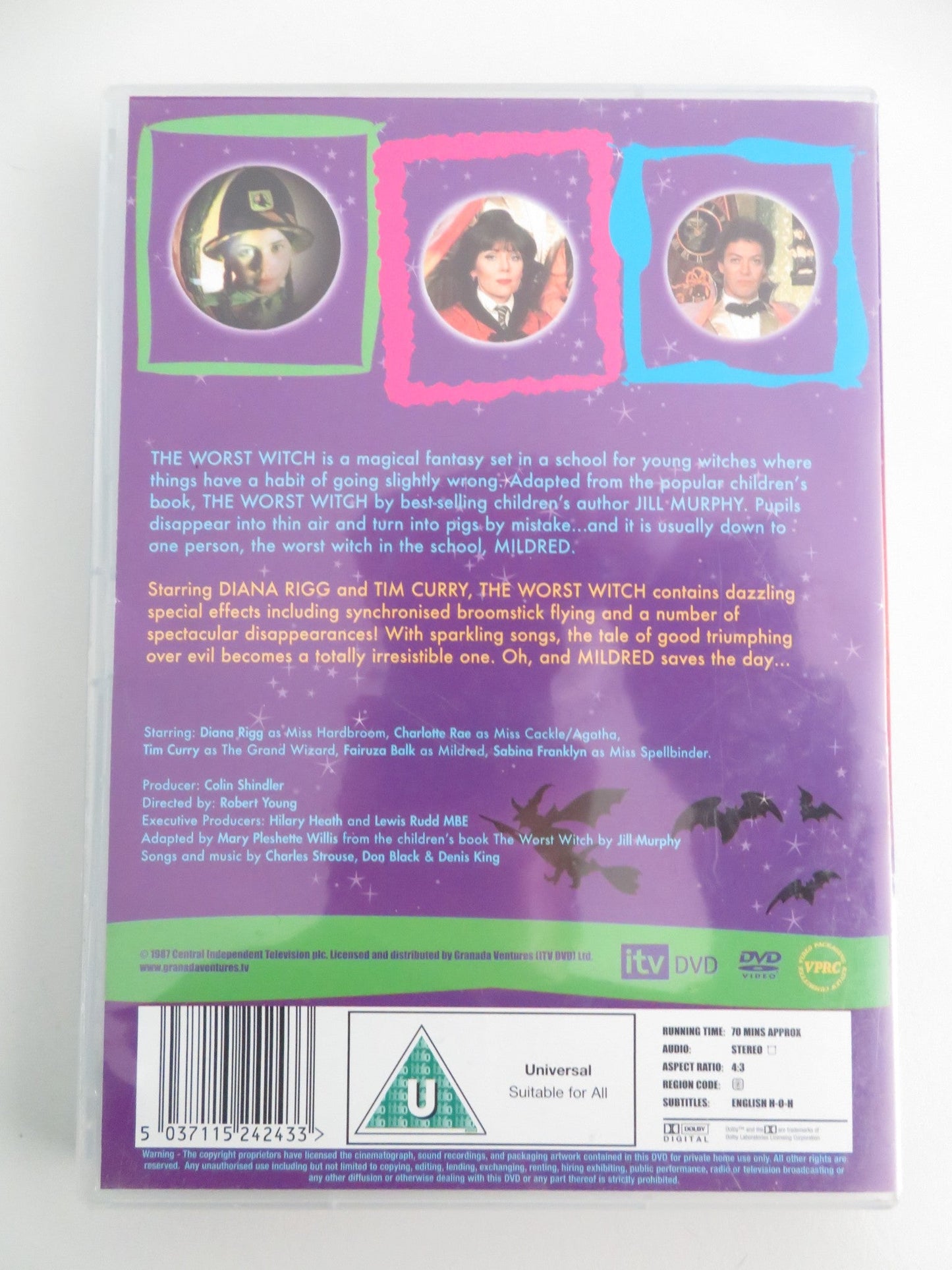 The Worst Witch (DVD) Fairuza Bulk Tim Curry Diana Rigg 1986 Region 2 Movie posters