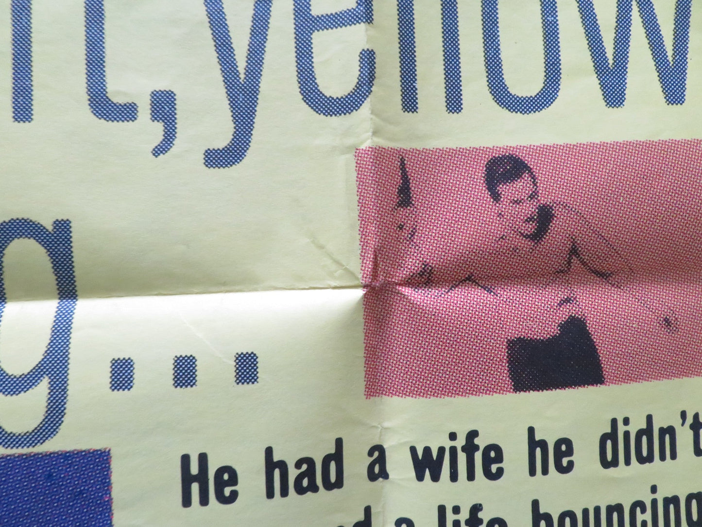 THE YELLOW CANARY FOLDED US ONE SHEET POSTER PAT BOONE BARBARA EDEN 1963 Rendezvous Cinema Movie posters