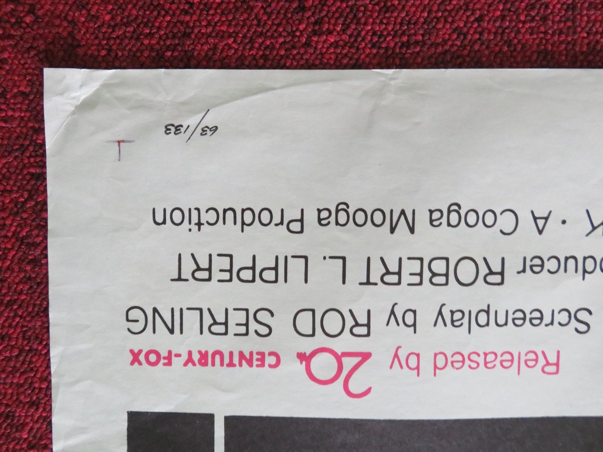 THE YELLOW CANARY FOLDED US ONE SHEET POSTER PAT BOONE BARBARA EDEN 1963 Rendezvous Cinema Movie posters