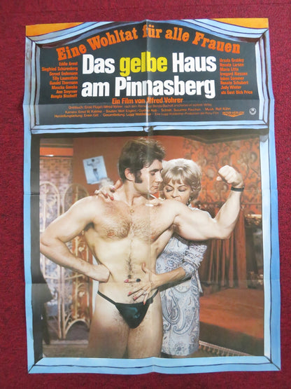 THE YELLOW HOUSE ON PINNASBERG GERMAN A1 POSTER FOLDED EDDIE ARENT 1970 Rendezvous Cinema Movie posters