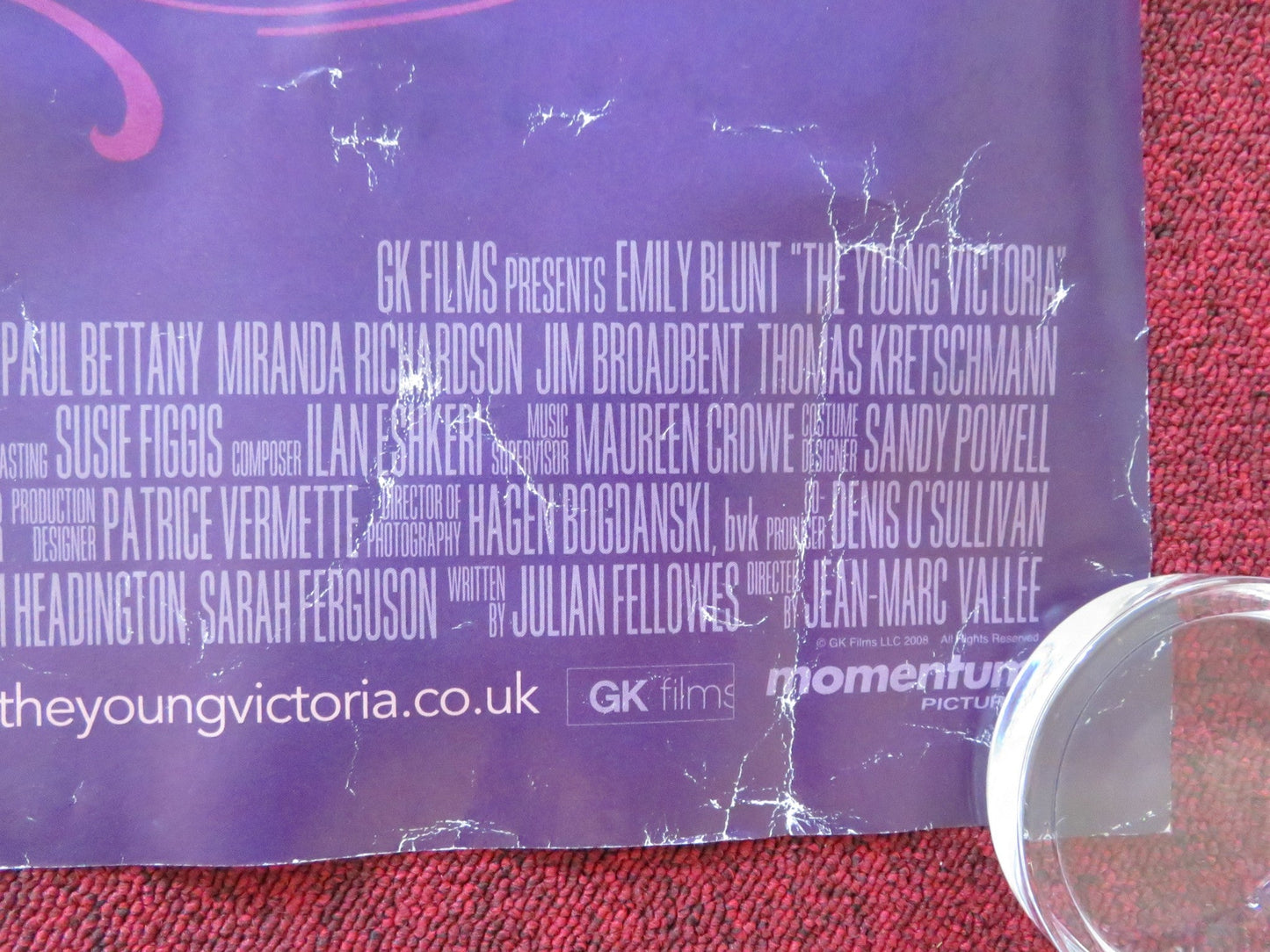 THE YOUNG VICTORIA UK QUAD ROLLED POSTER EMILY BLUNT RUPERT FRIEND 2009 Rendezvous Cinema Movie posters