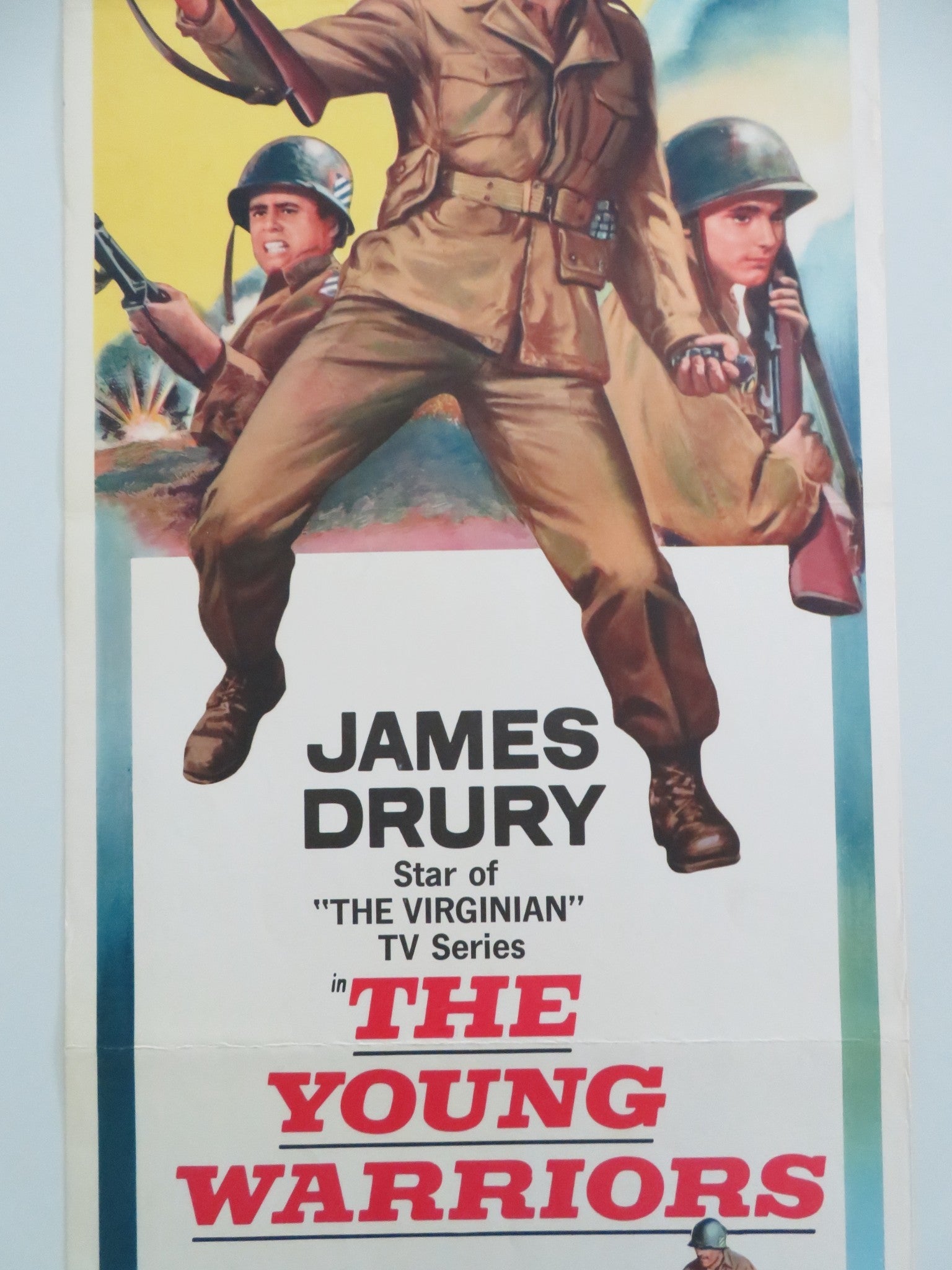 THE YOUNG WARRIORS US INSERT POSTER JAMES DRURY STEVE CARLSON 1966 Movie posters