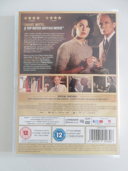 THEIR FINEST - B (DVD) GEMMA ARTERTON BILL NIGHY 2016 REGION 2 Movie posters
