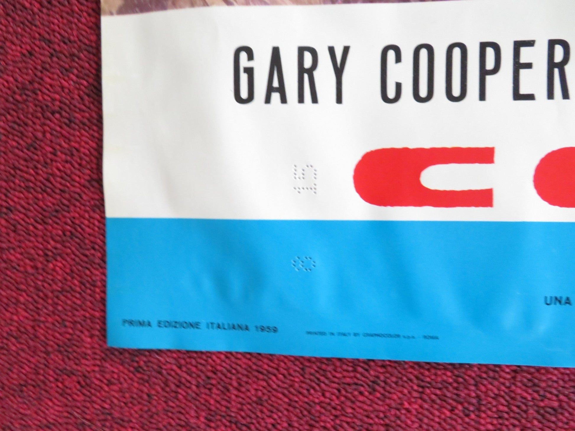 THEY CAME TO CORDURA - B ITALIAN FOTOBUSTA POSTER GARY COOPER RITA HAYWORTH R60s Rendezvous Cinema Movie posters