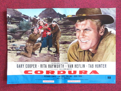 THEY CAME TO CORDURA - C ITALIAN FOTOBUSTA POSTER GARY COOPER RITA HAYWORTH R60s Rendezvous Cinema Movie posters