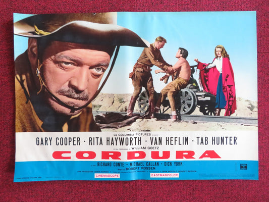 THEY CAME TO CORDURA - D ITALIAN FOTOBUSTA POSTER GARY COOPER RITA HAYWORTH R60s Rendezvous Cinema Movie posters