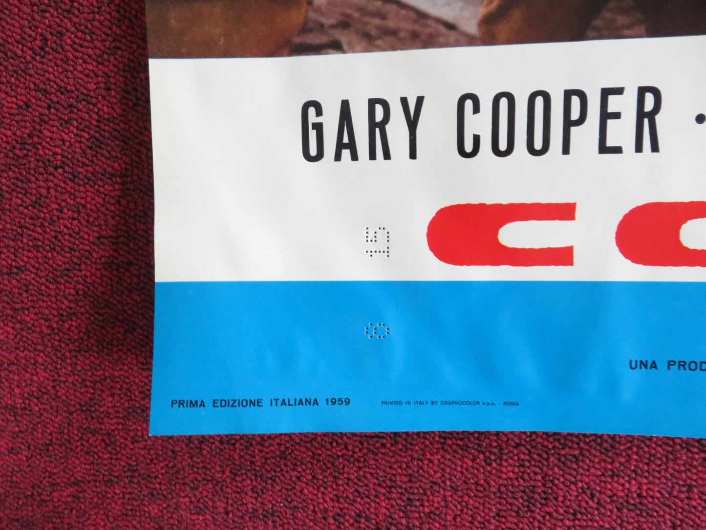 THEY CAME TO CORDURA - E ITALIAN FOTOBUSTA POSTER GARY COOPER RITA HAYWORTH R60s Rendezvous Cinema Movie posters