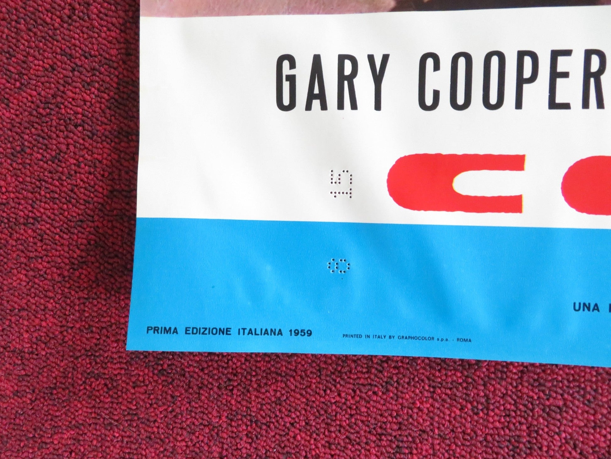 THEY CAME TO CORDURA - F ITALIAN FOTOBUSTA POSTER GARY COOPER RITA HAYWORTH R60s Rendezvous Cinema Movie posters