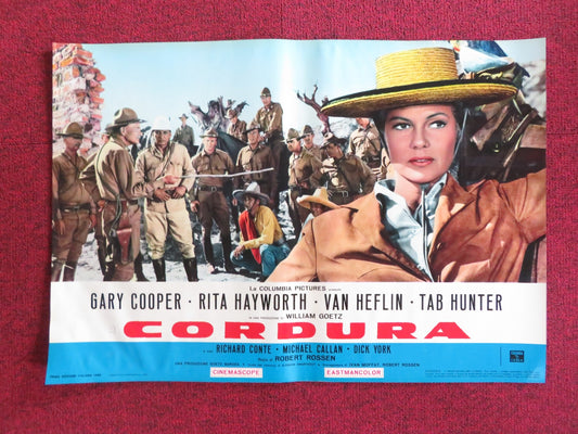 THEY CAME TO CORDURA - G ITALIAN FOTOBUSTA POSTER GARY COOPER RITA HAYWORTH R60s Rendezvous Cinema Movie posters