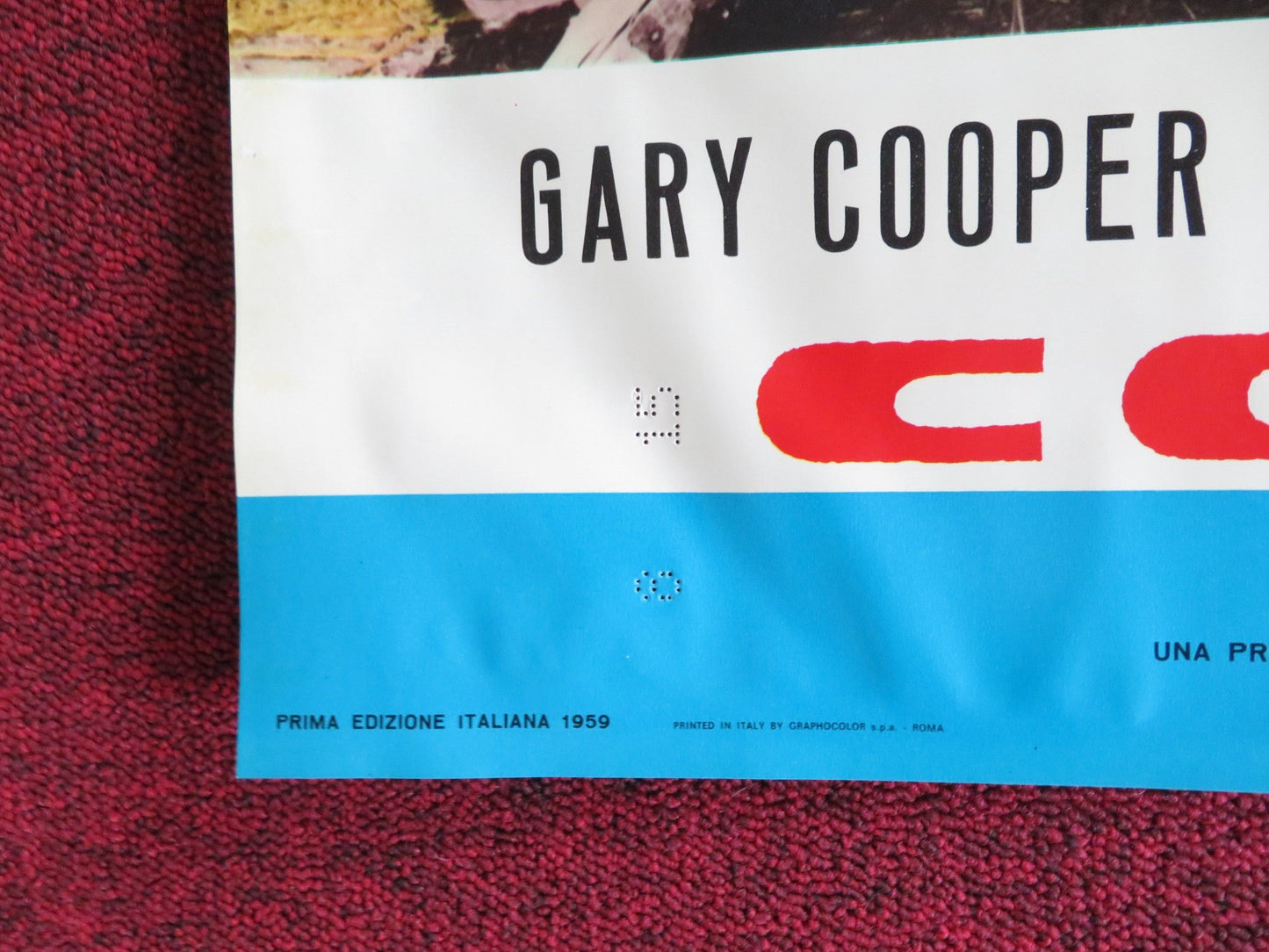 THEY CAME TO CORDURA - H ITALIAN FOTOBUSTA POSTER GARY COOPER RITA HAYWORTH R60s Rendezvous Cinema Movie posters