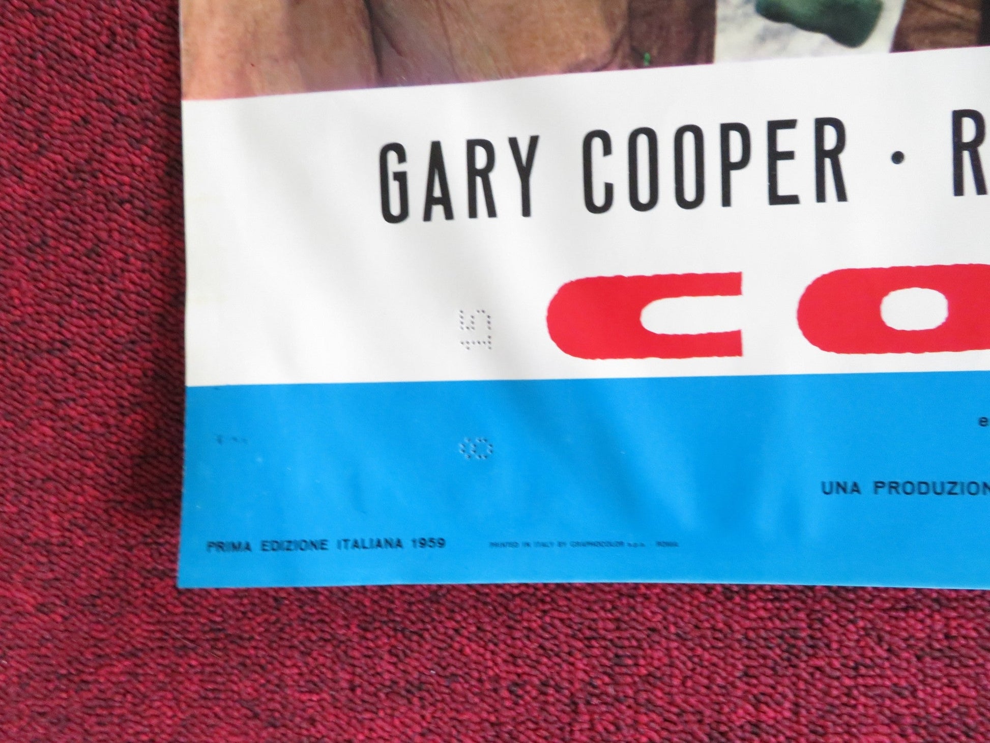 THEY CAME TO CORDURA - I ITALIAN FOTOBUSTA POSTER GARY COOPER RITA HAYWORTH R60s Rendezvous Cinema Movie posters