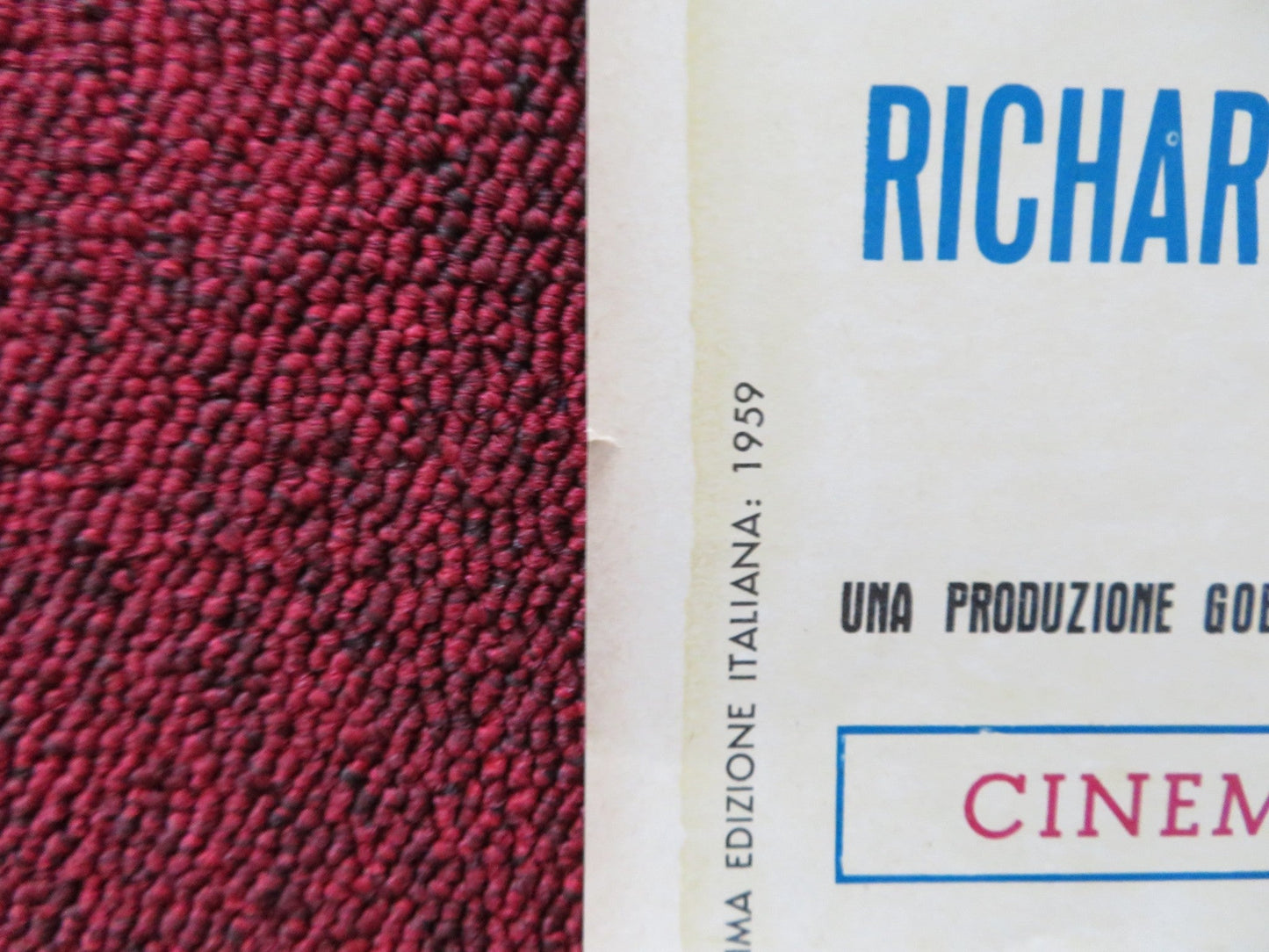 THEY CAME TO CORDURA ITALIAN LOCANDINA POSTER GARY COOPER RITA HAYWORTH 1960 Rendezvous Cinema Movie posters