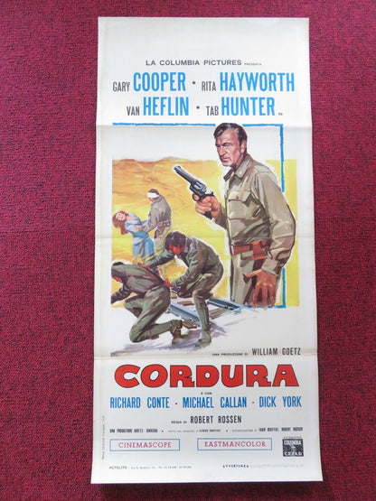 THEY CAME TO CORDURA ITALIAN LOCANDINA POSTER GARY COOPER RITA HAYWORTH 1960 Rendezvous Cinema Movie posters