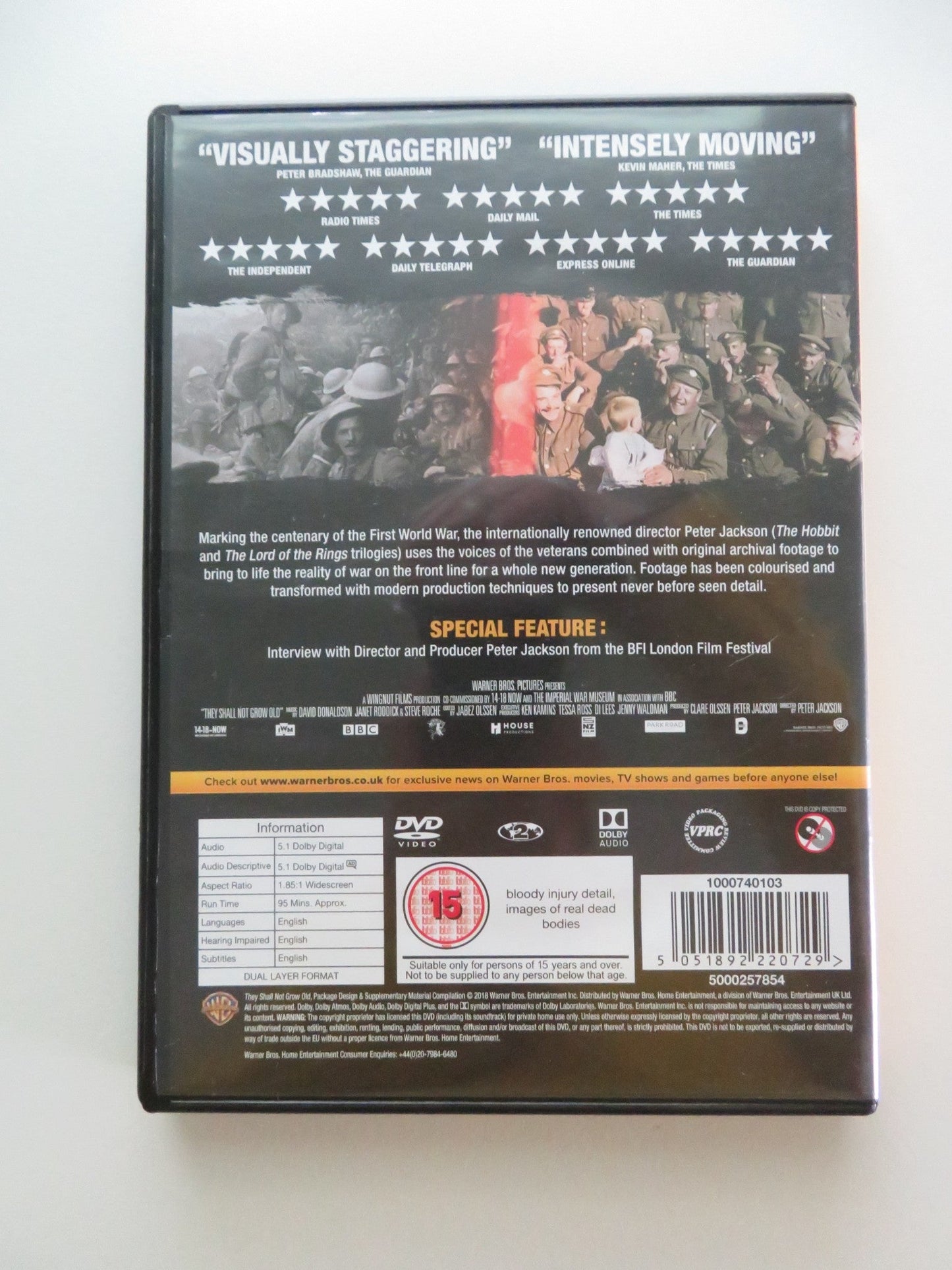 THEY SHALL NOT GROW OLD (DVD) THOMAS ADLAM WILLIAM ARGENT 2018 REGION 2 Movie posters