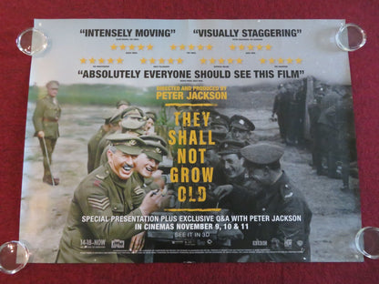 THEY SHALL NOT GROW OLD UK QUAD ROLLED POSTER THOMAS ADLAM WILLIAM ARGENT 2018 Movie posters